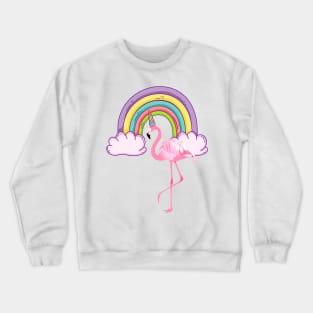 Unicorn Rainbow Flamingo Crewneck Sweatshirt